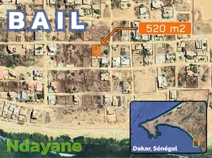 Terrain BAIL De 520 M2 À Ndayane