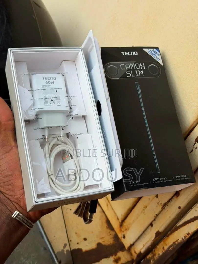 Nouveau Tecno Camon Slim 256 GB Noir