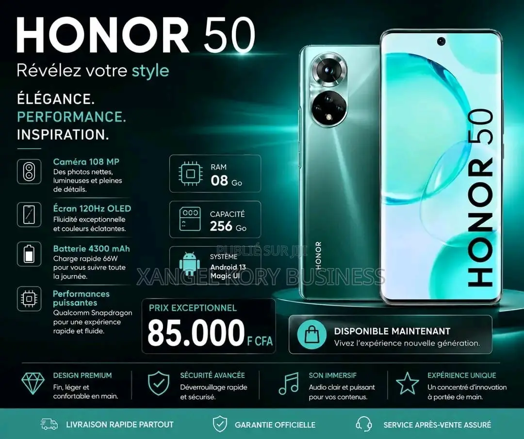 Nouveau Honor 50 256 GB Noir