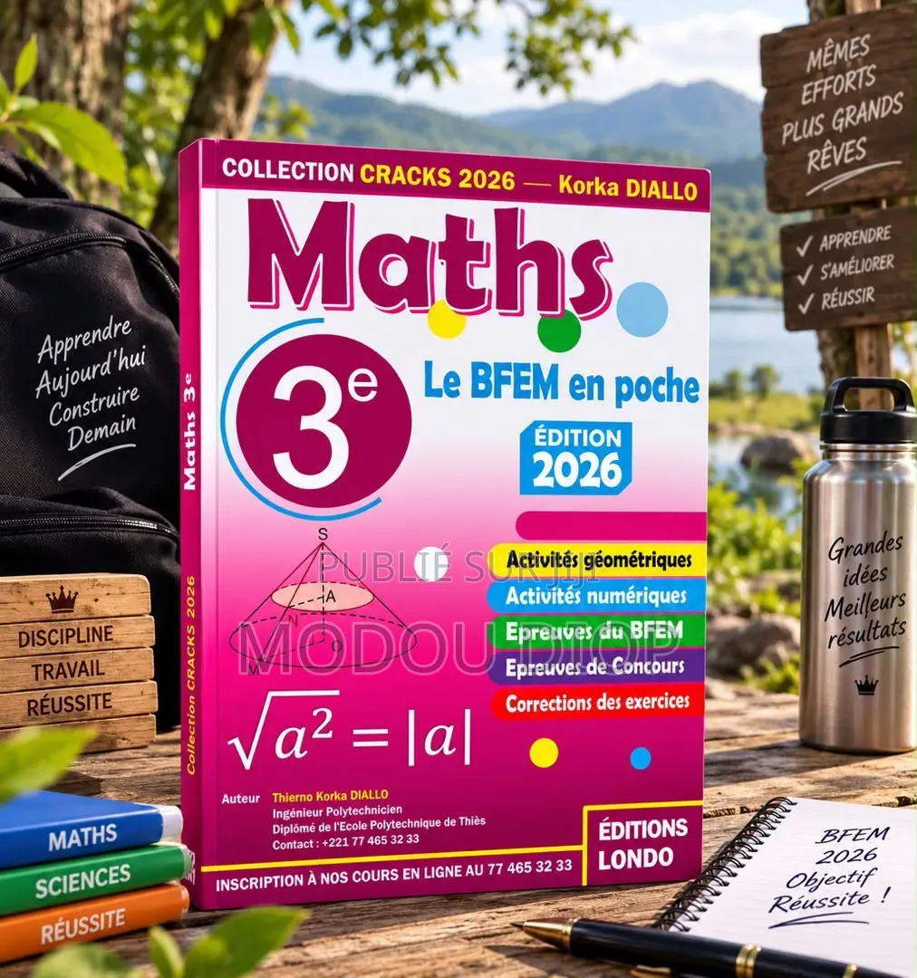 COLLECTION CRACKS 2026 – MATHS 3e | Le BFEM en Poche