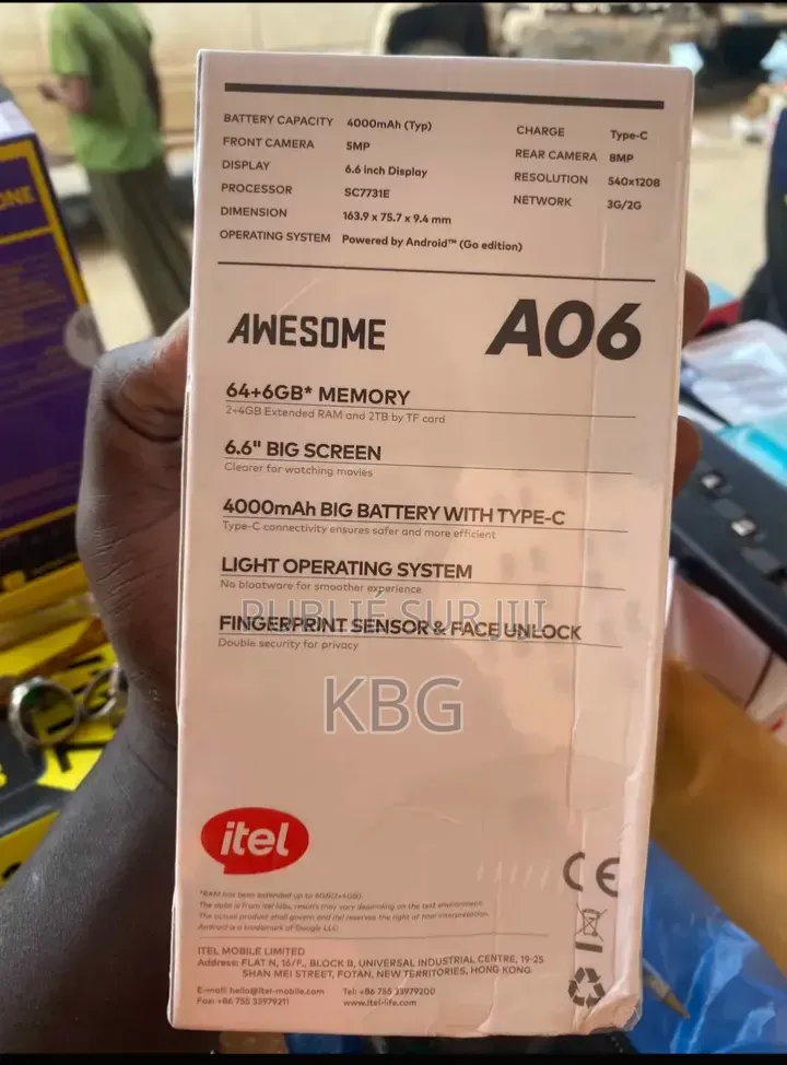 Nouveau Itel A06 64 GB Blanc