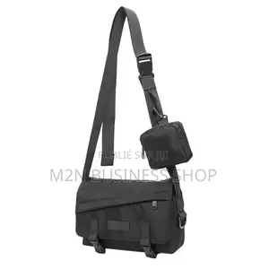Sacoche Bandoulière Style Streetwear 2-en-1 Avec Mini-Pochette