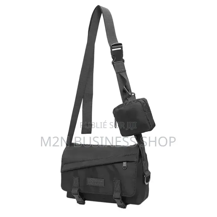 Sacoche Bandoulière Style Streetwear 2-en-1 Avec Mini-Pochette