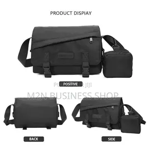 Sacoche Bandoulière Style Streetwear 2-en-1 Avec Mini-Pochette