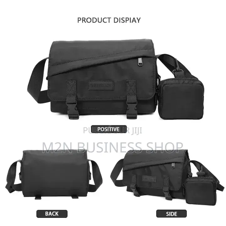 Sacoche Bandoulière Style Streetwear 2-en-1 Avec Mini-Pochette