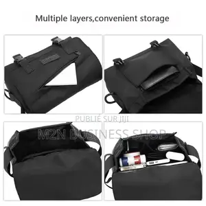 Sacoche Bandoulière Style Streetwear 2-en-1 Avec Mini-Pochette