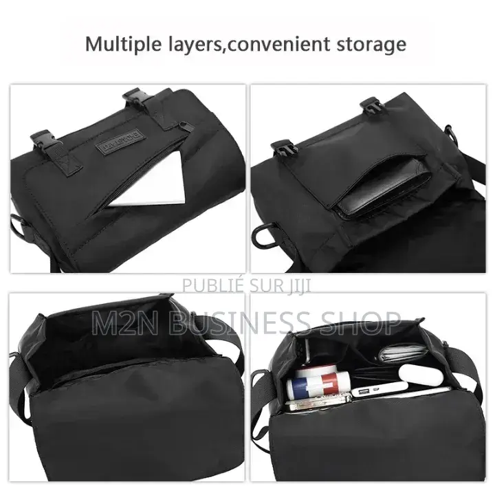 Sacoche Bandoulière Style Streetwear 2-en-1 Avec Mini-Pochette