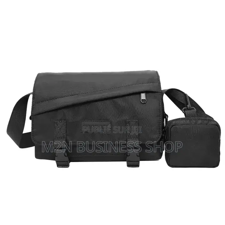 Sacoche Bandoulière Style Streetwear 2-en-1 Avec Mini-Pochette