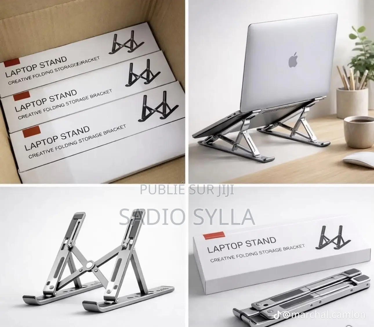 Support Ordinateur Tablette Pliable en Aluminium – 8 000 FC