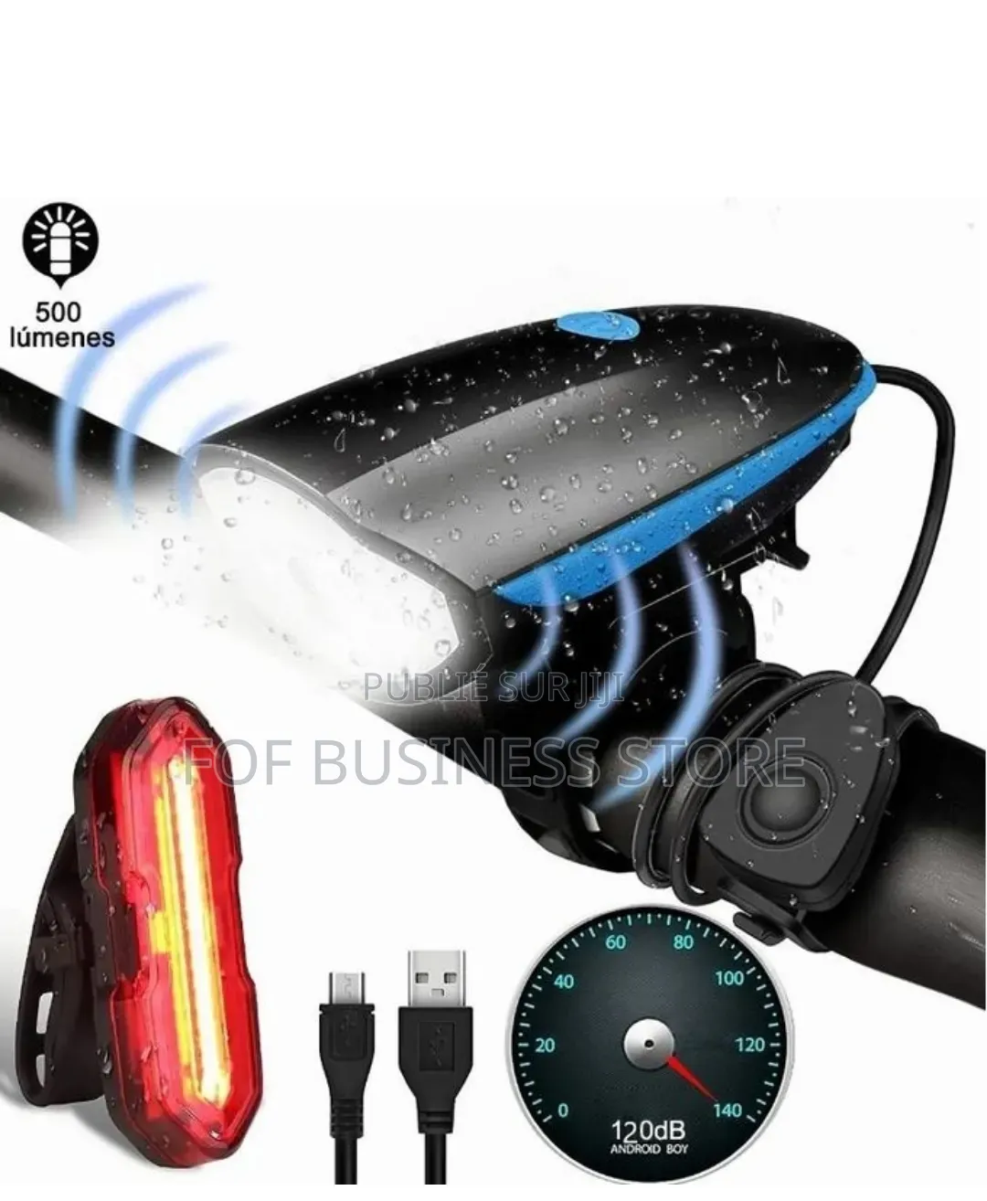Kit Lumière /Fare Vélo 3 en 1