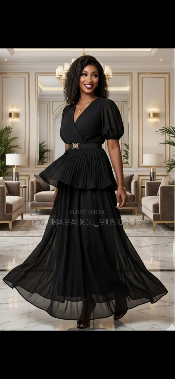 Robe Longue Plissée Éléganza – MN FASHION HOUSE