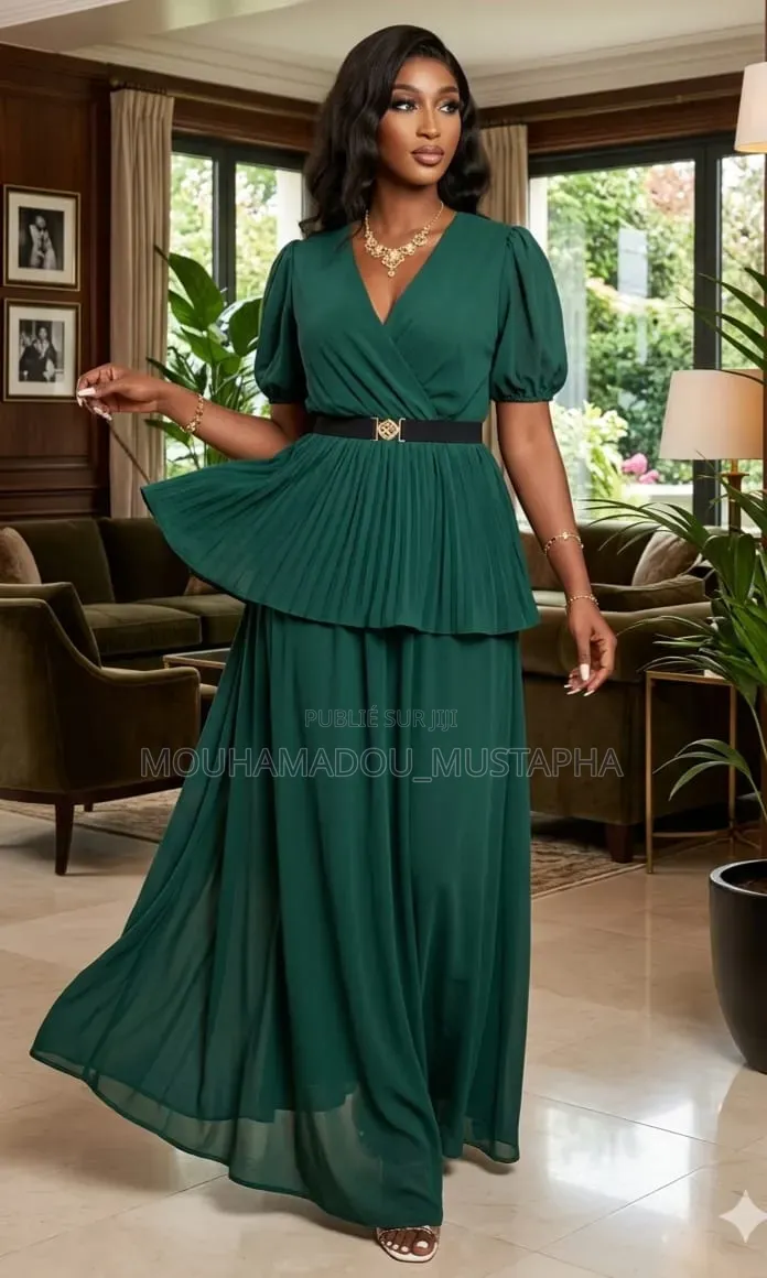 Robe Longue Plissée Éléganza – MN FASHION HOUSE