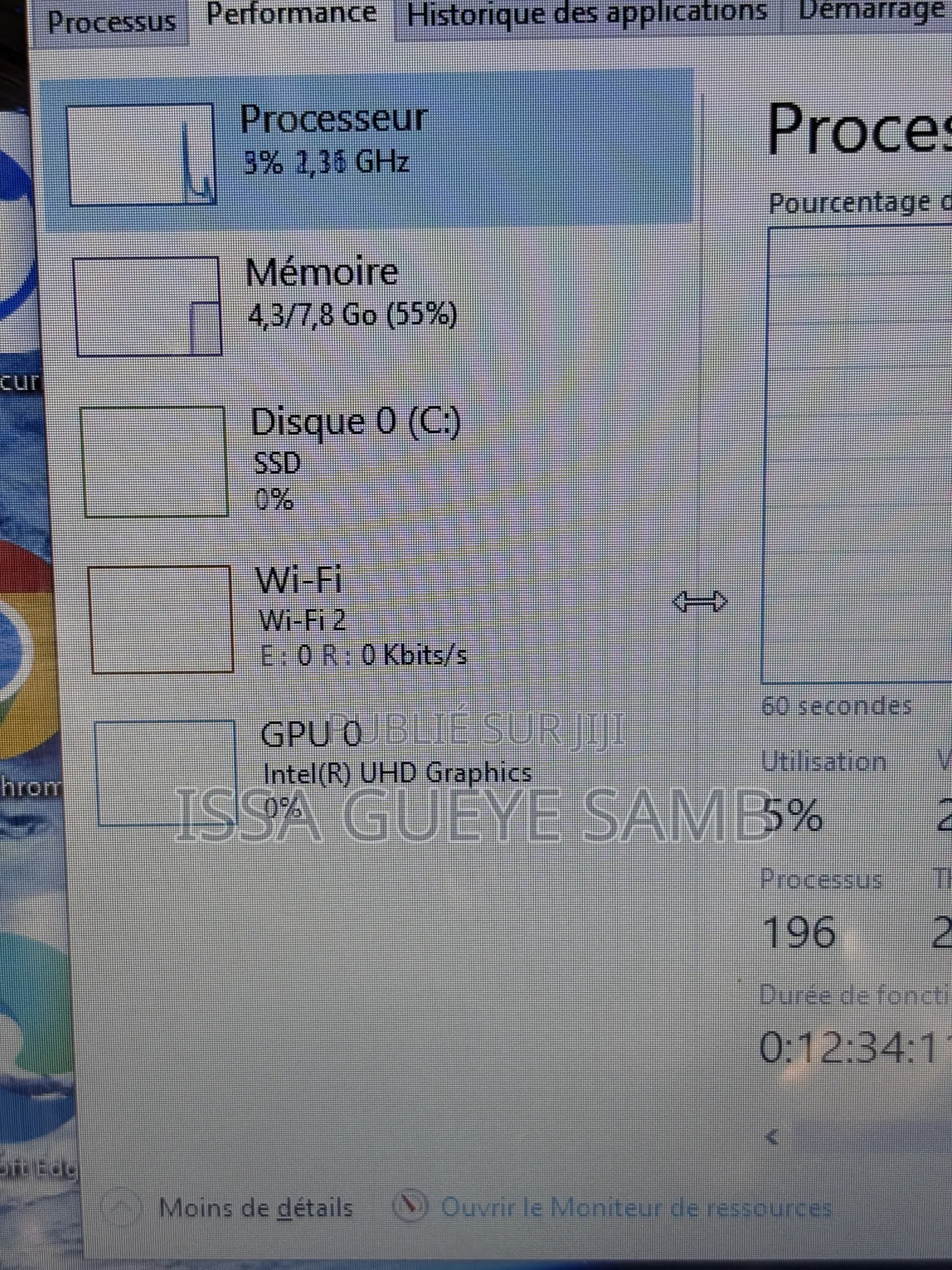 Ordinateur portable HP 250 G7 8GB Intel Core i3 SSD 256GB