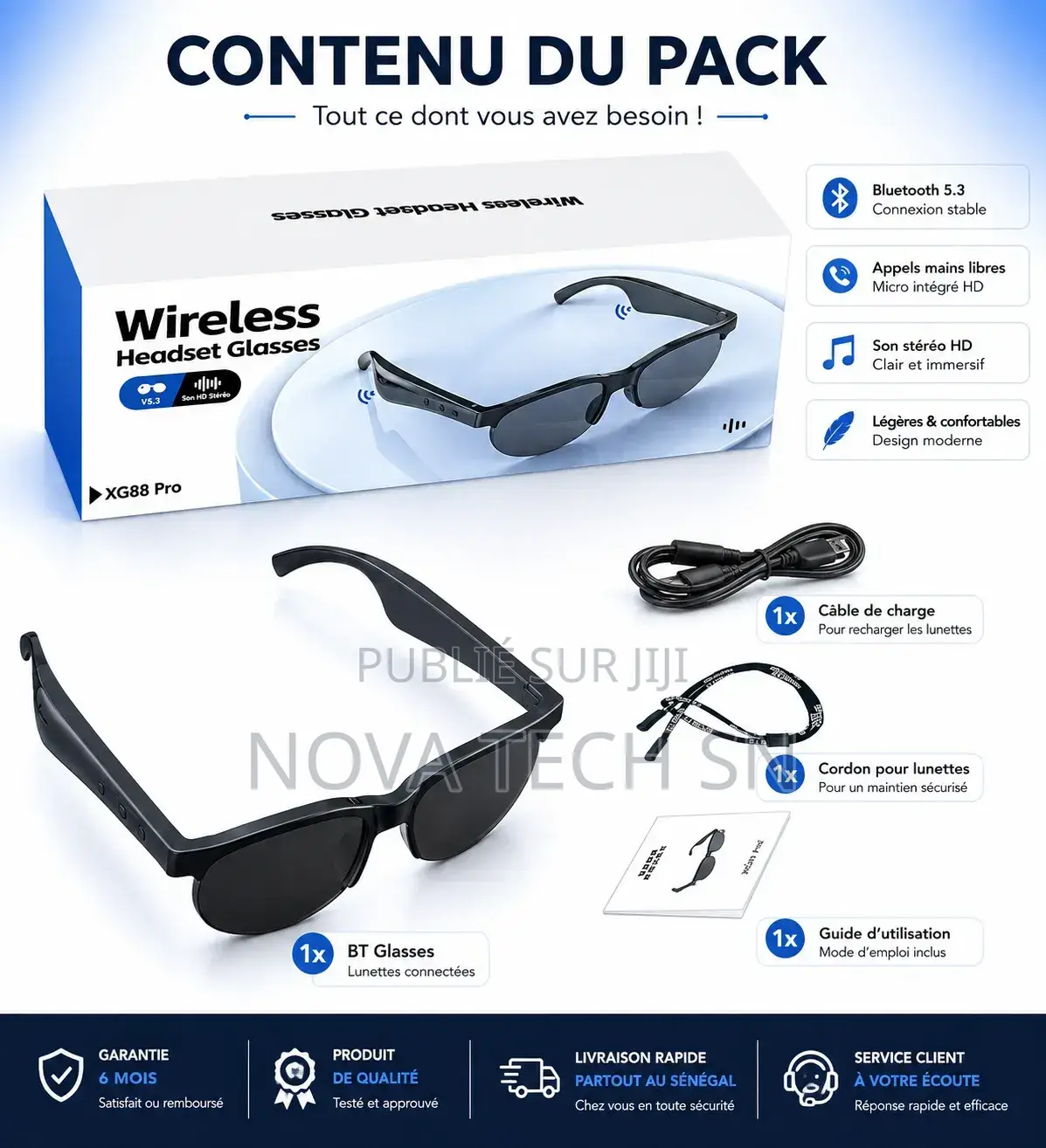 Lunettes Connectées Bluetooth XG88 Pro