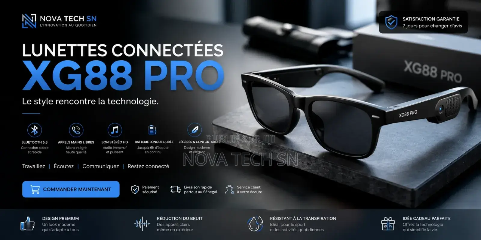 Lunettes Connectées Bluetooth XG88 Pro