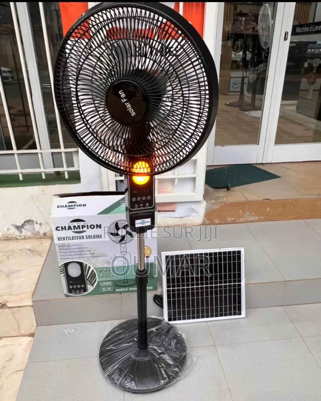 Ventilo Solaire Rechargeable 16 Pouces