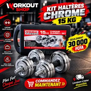 Kit 15kg Haltéres