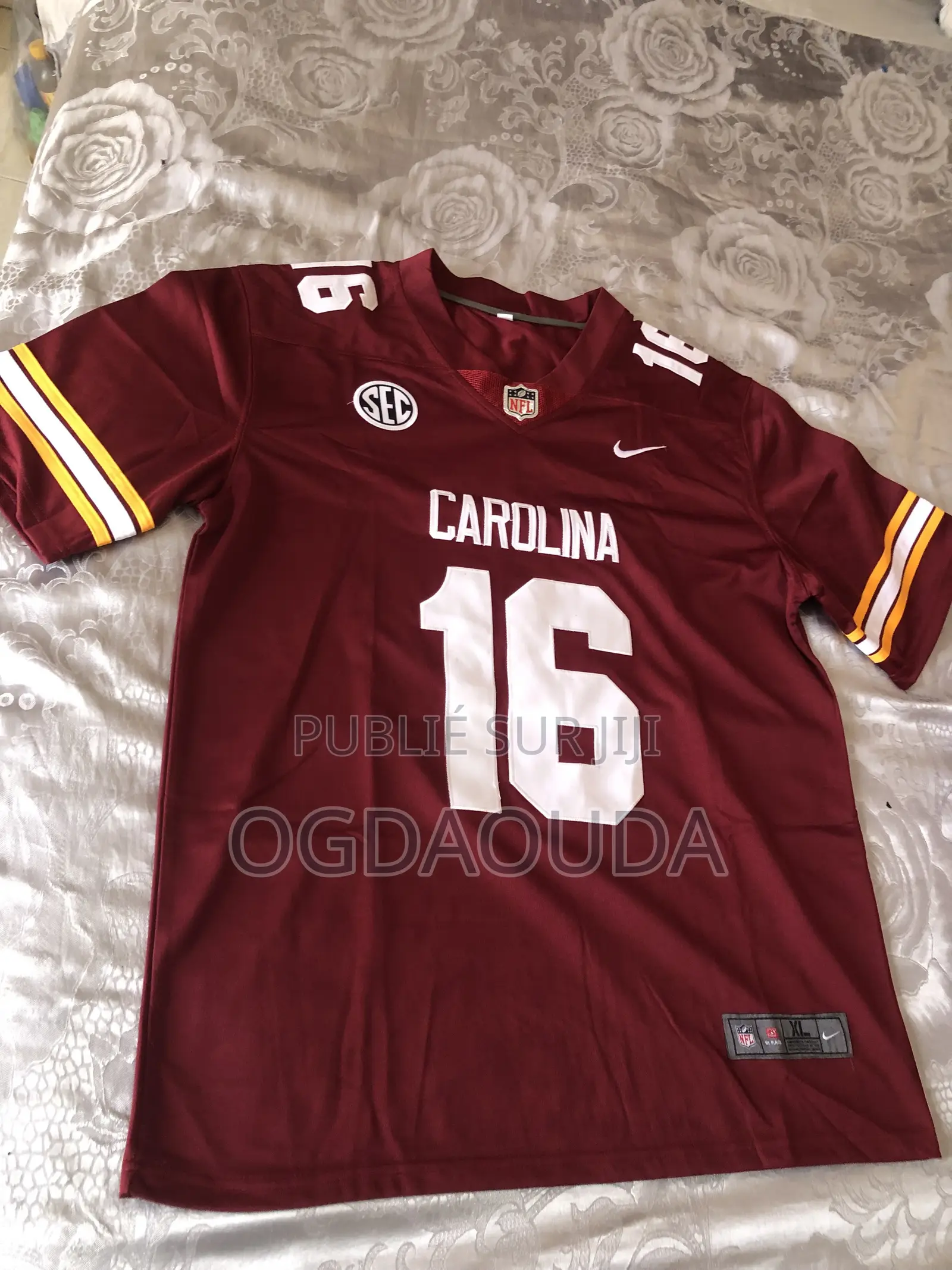 Maillot Réplique De Football Américain Bordeau