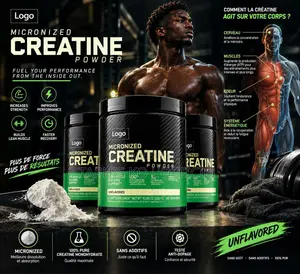 Créatine Monohydrate en Poudre 300g Sans Saveur Complément Sportif