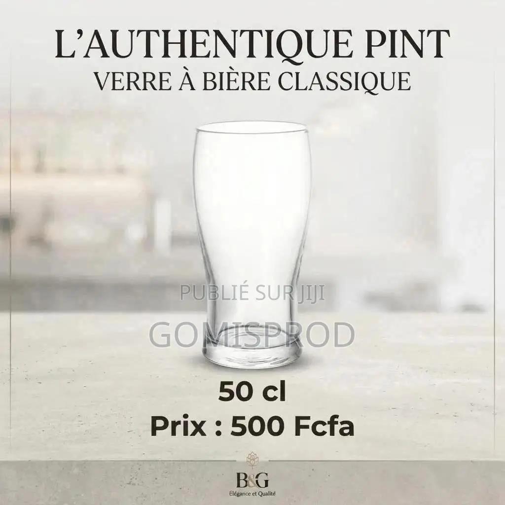 Verre À Bière, Verre Transparent, 50 Cl