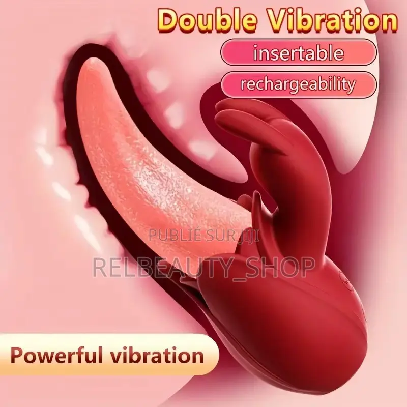 Vibrateur Puissant 2 en 1. Stimulateur Clitoridien Point G