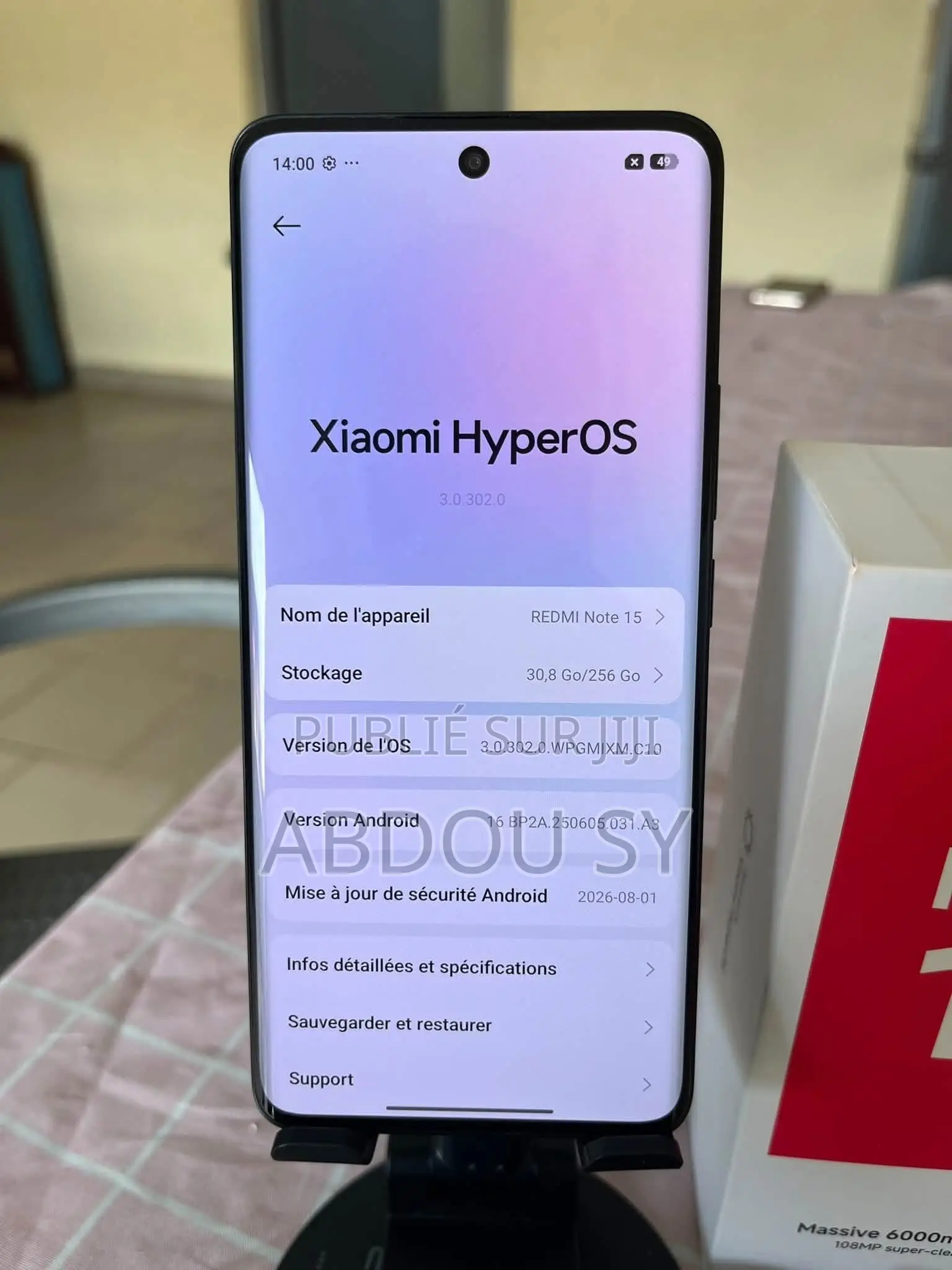 Nouveau Xiaomi Redmi Note 15 256 GB Noir