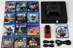 PS4 Avec 2 Manettes + 12 Jeux + Accessoires