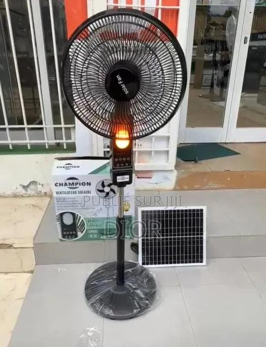 Ventilateur Solaire Rechargeable Paneau Avec Télécommande