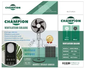 Ventilateur Solaire Rechargeable Paneau Avec Télécommande