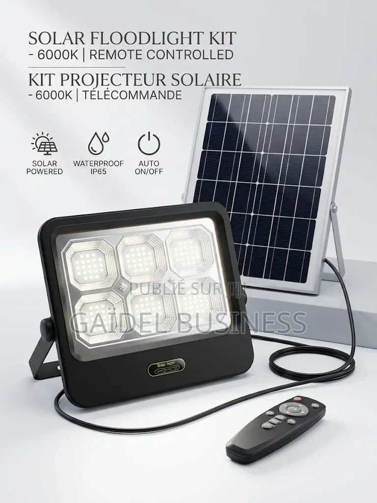 Projecteur Solaire LED Ultra-Puissant Avec Panneau Télécommande