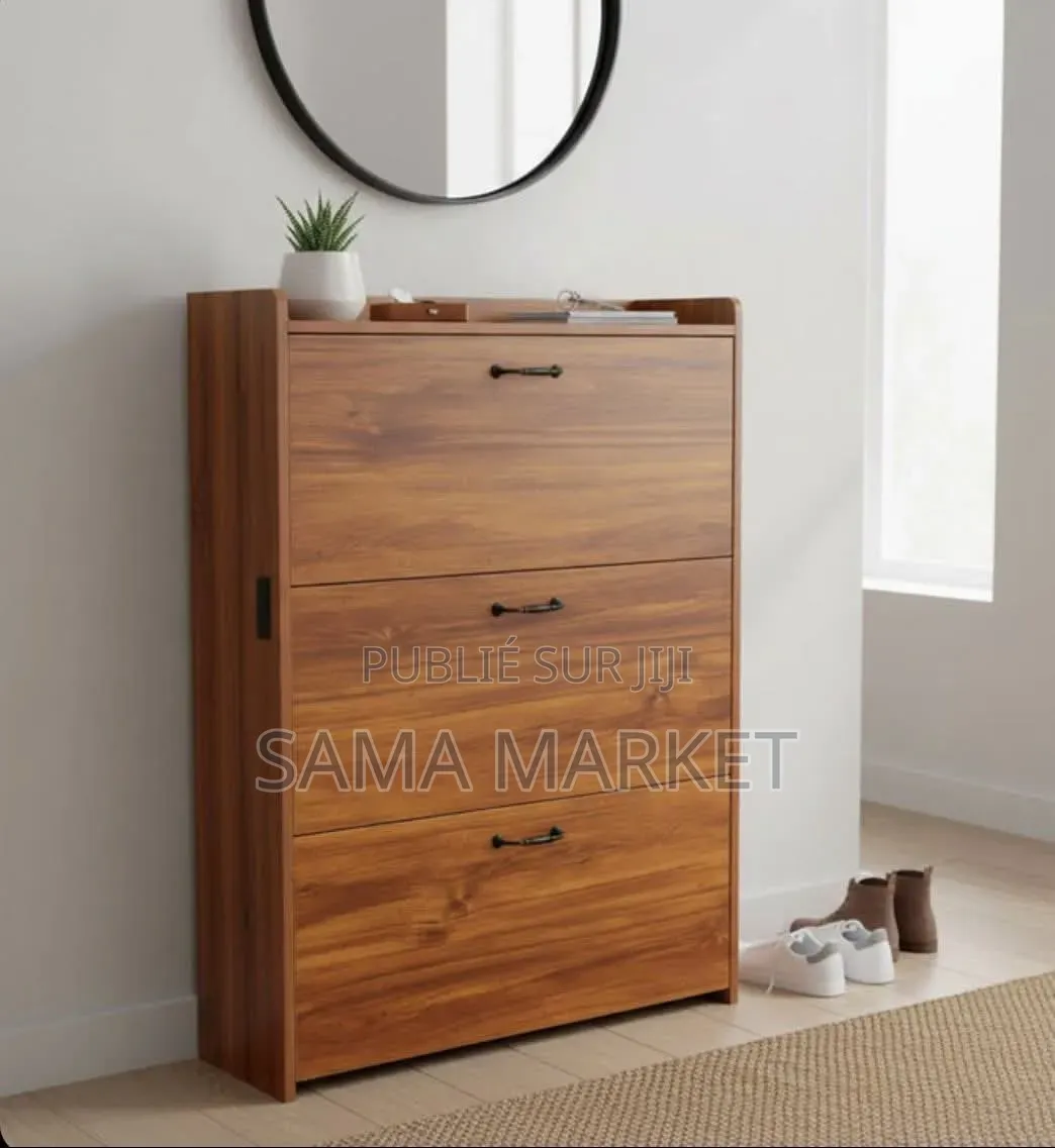 Armoire De Rangement Pour Chaussures Avec 3 Tiroirs