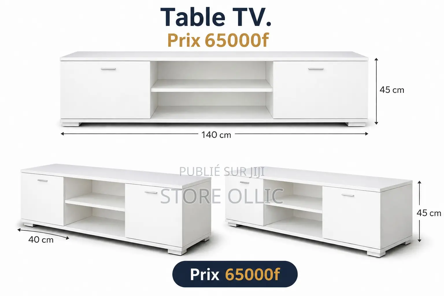 65 000f Seulement Pour Cette Table Télé 140x45