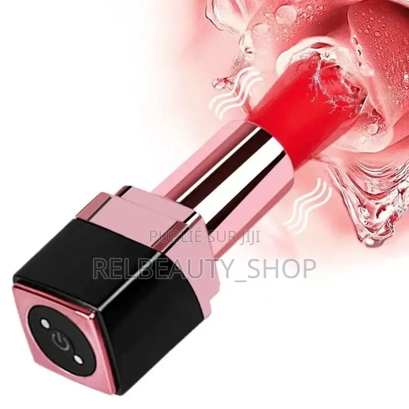 Mini Vibromasseur Électrique Puissant Rouge À Lèvres
