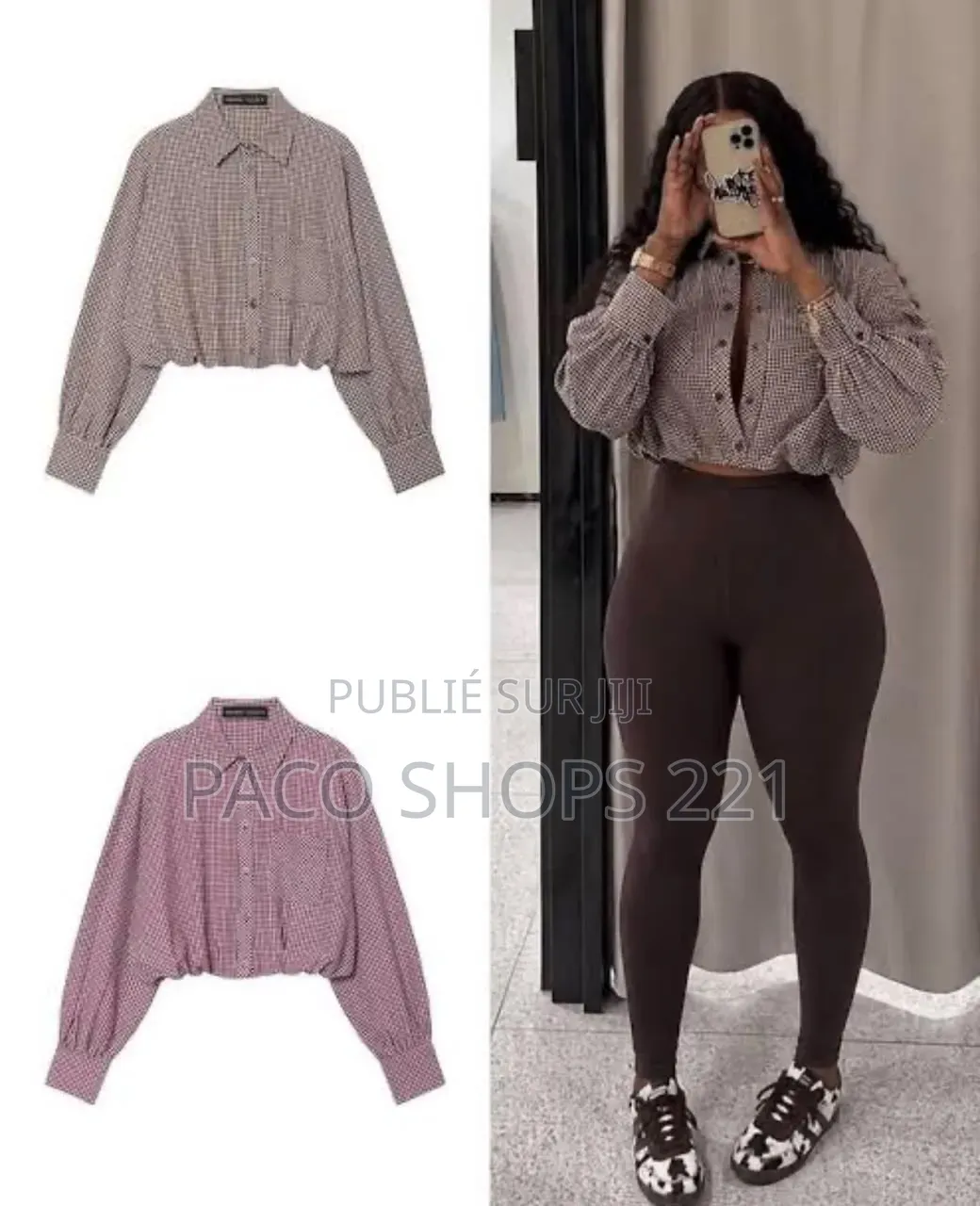 Chemise Crop Décontracté