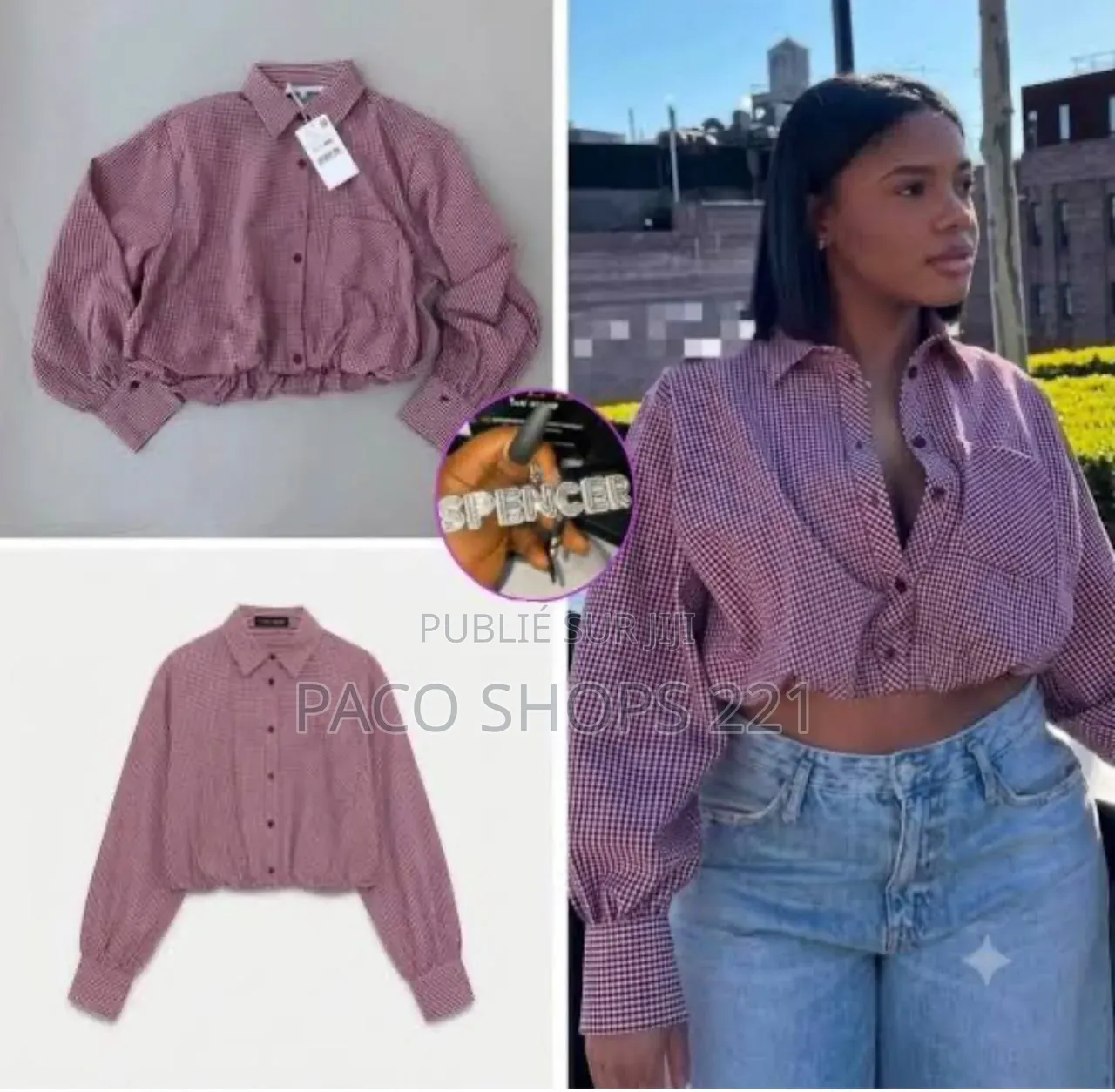 Chemise Crop Décontracté