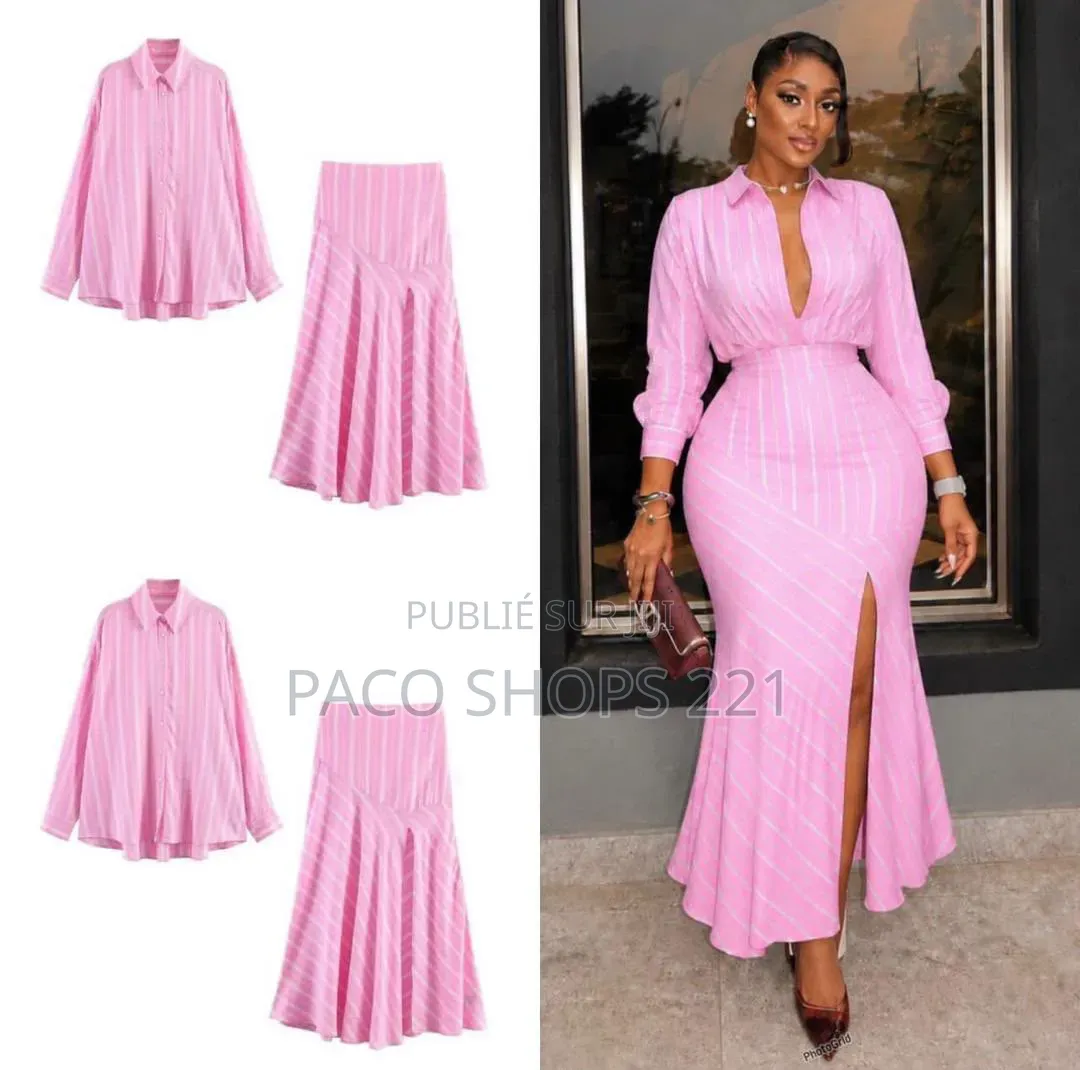 Robe Ensemble Chemise Et Jupe Haute Couture