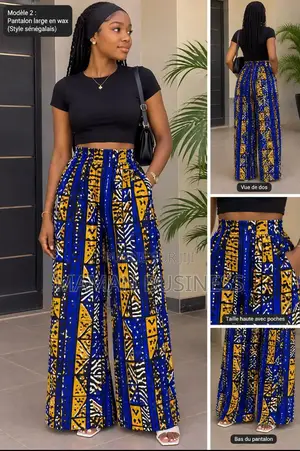 Pantalon Art en Wax - Très Large Et Élégant