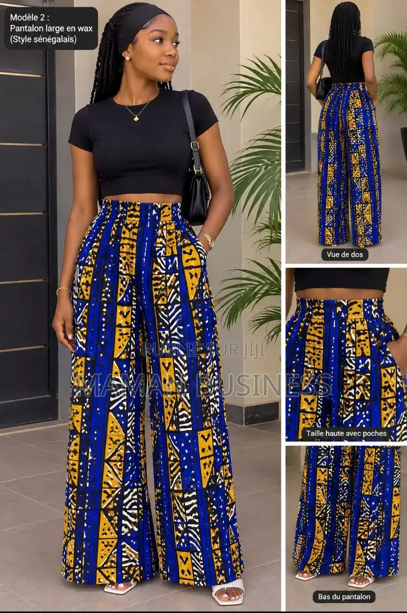 Pantalon Art en Wax - Très Large Et Élégant