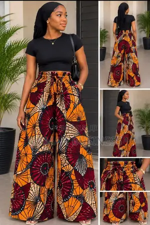 Pantalon Art en Wax - Très Large Et Élégant