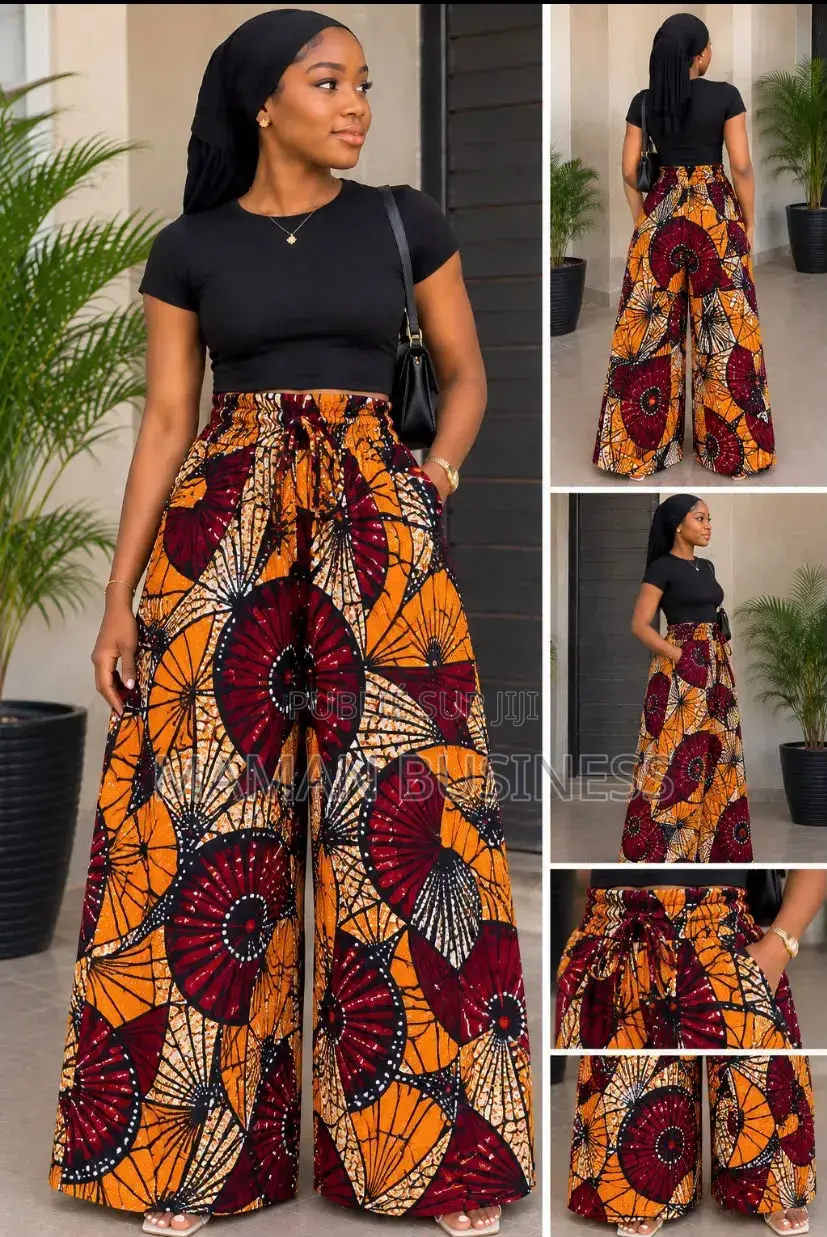 Pantalon Art en Wax - Très Large Et Élégant