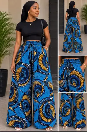 Pantalon Art en Wax - Très Large Et Élégant