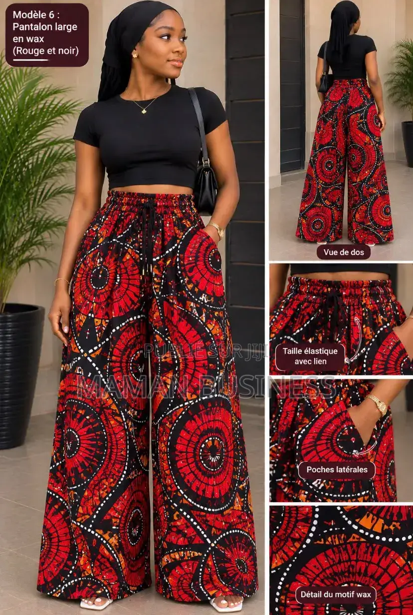 Pantalon Art en Wax - Très Large Et Élégant