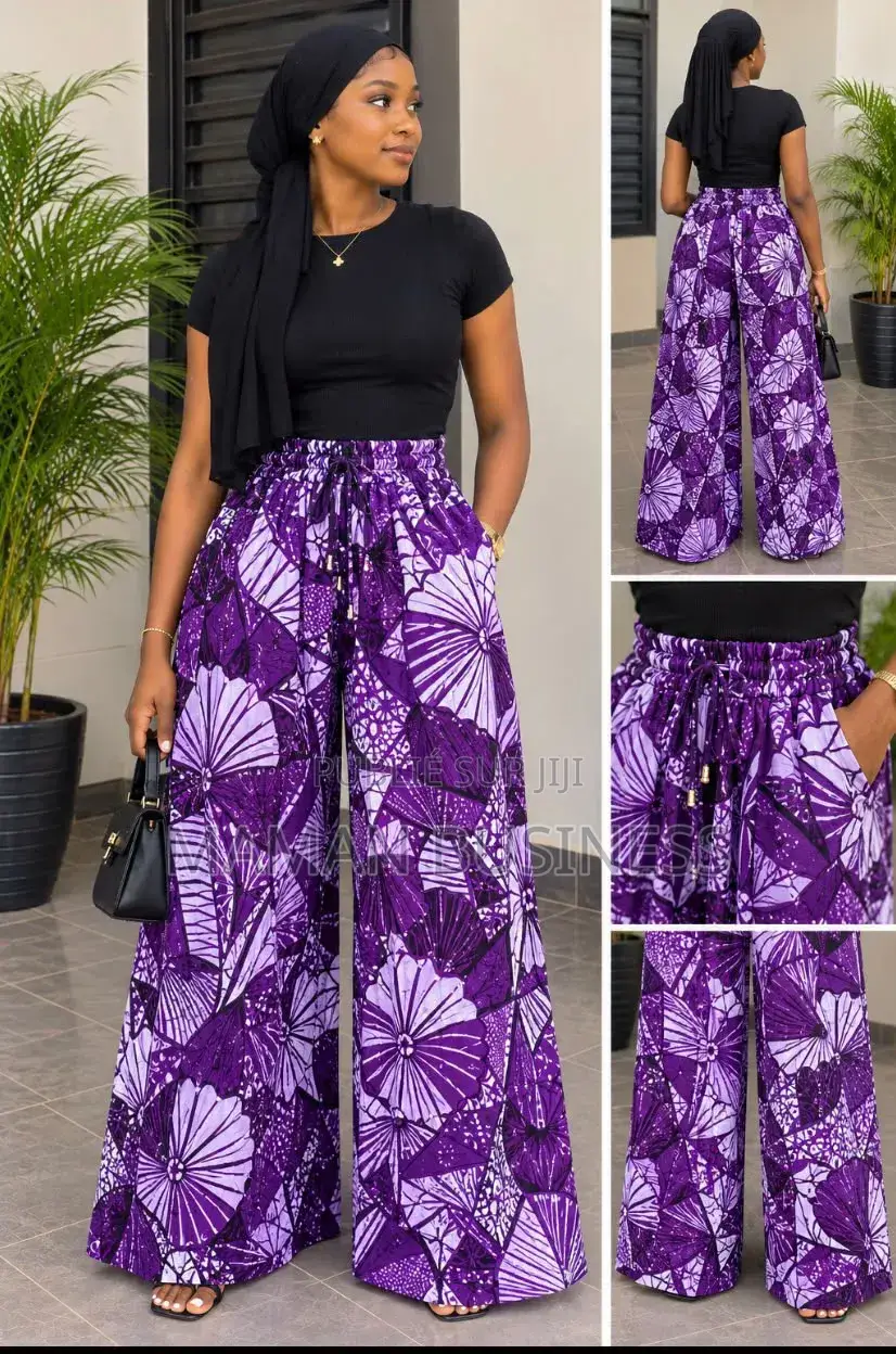 Pantalon Art en Wax - Très Large Et Élégant