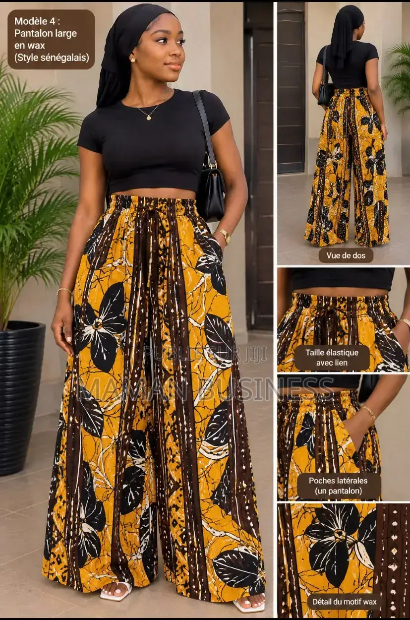 Pantalon Art en Wax - Très Large Et Élégant