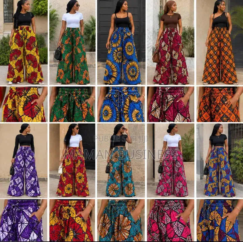 Pantalon Art en Wax - Très Large Et Élégant