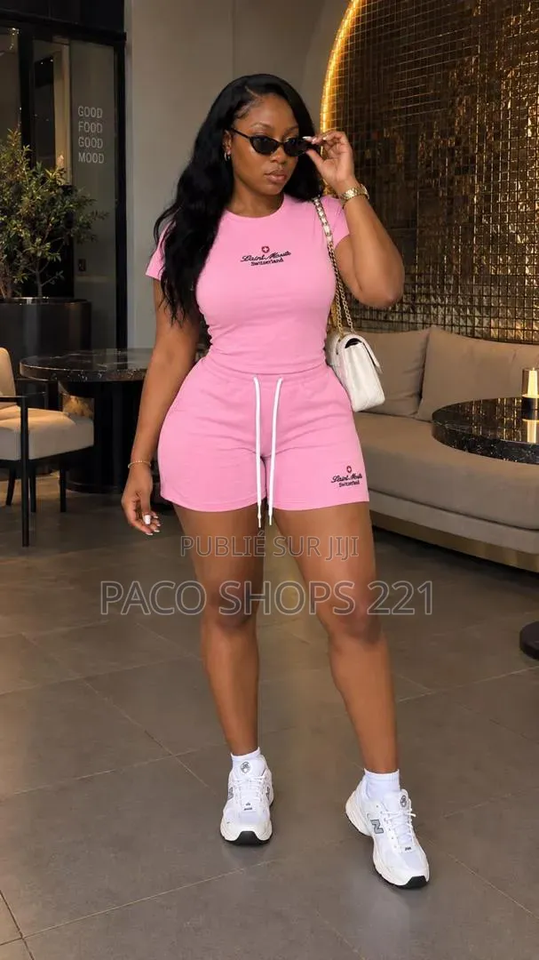 Ensemble Short Et T-Shirt Style Décontracté