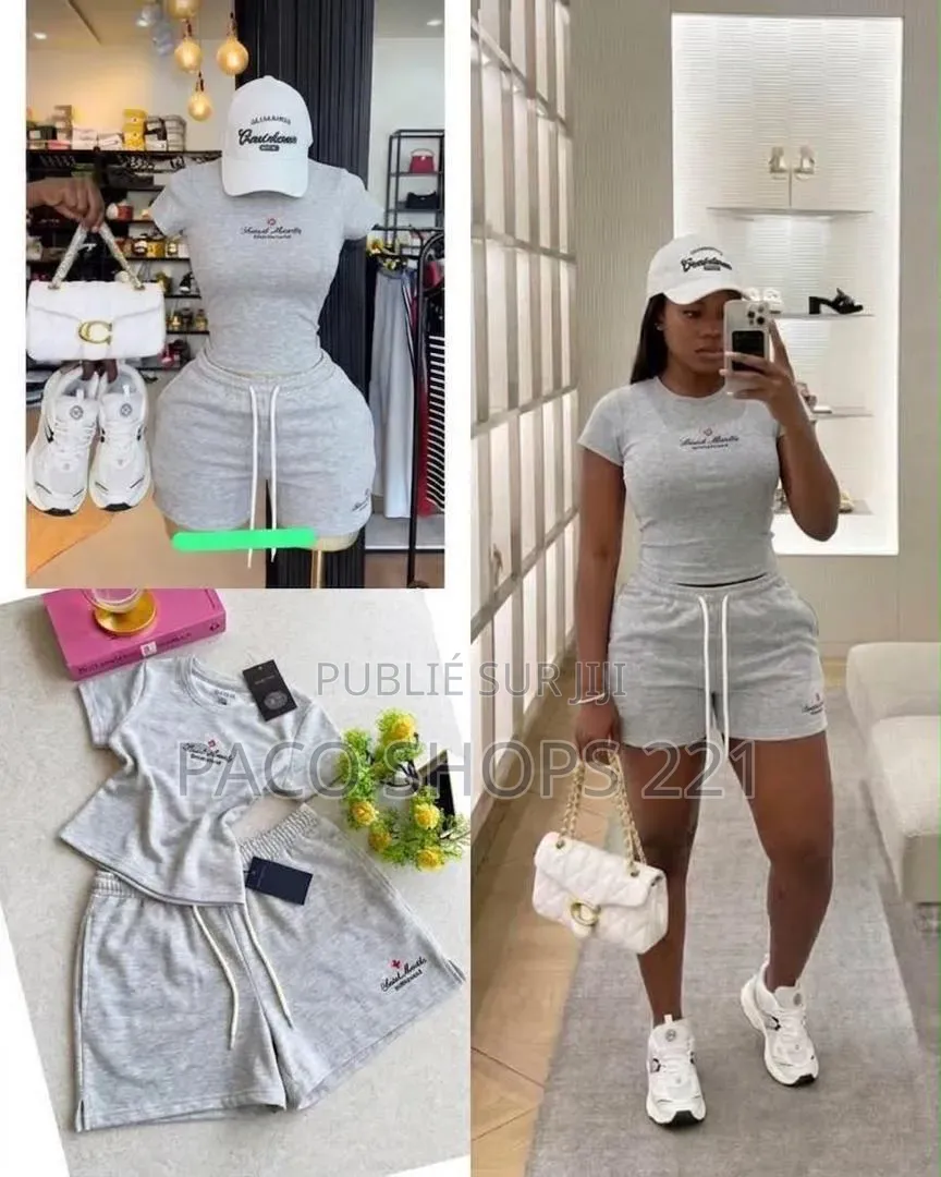 Ensemble Short Et T-Shirt Style Décontracté