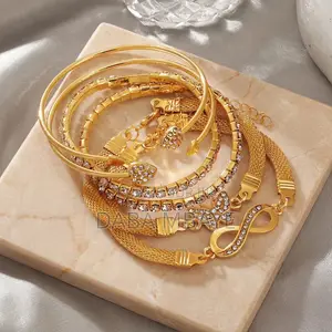 Ensemble 6bracelet Inoxydable You Raffiné Tek Si Rare Oh Machallah 