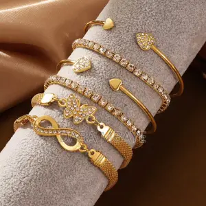 Ensemble 6bracelet Inoxydable You Raffiné Tek Si Rare Oh Machallah 