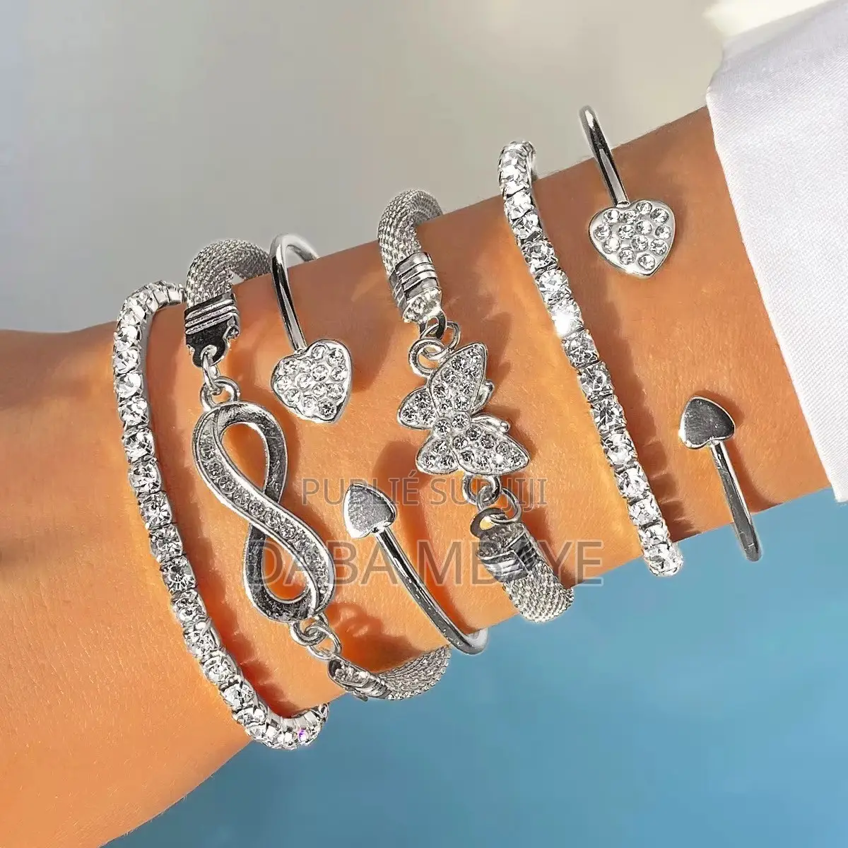 Ensemble 6bracelet Inoxydable You Raffiné Tek Si Rare Oh Machallah 